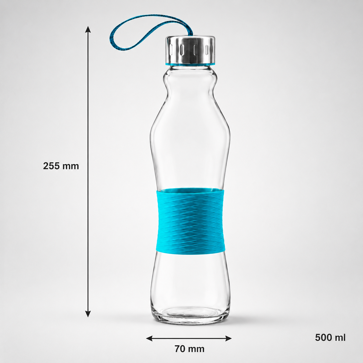 Consol Glass Grip & Go Bottle with handle 500ml