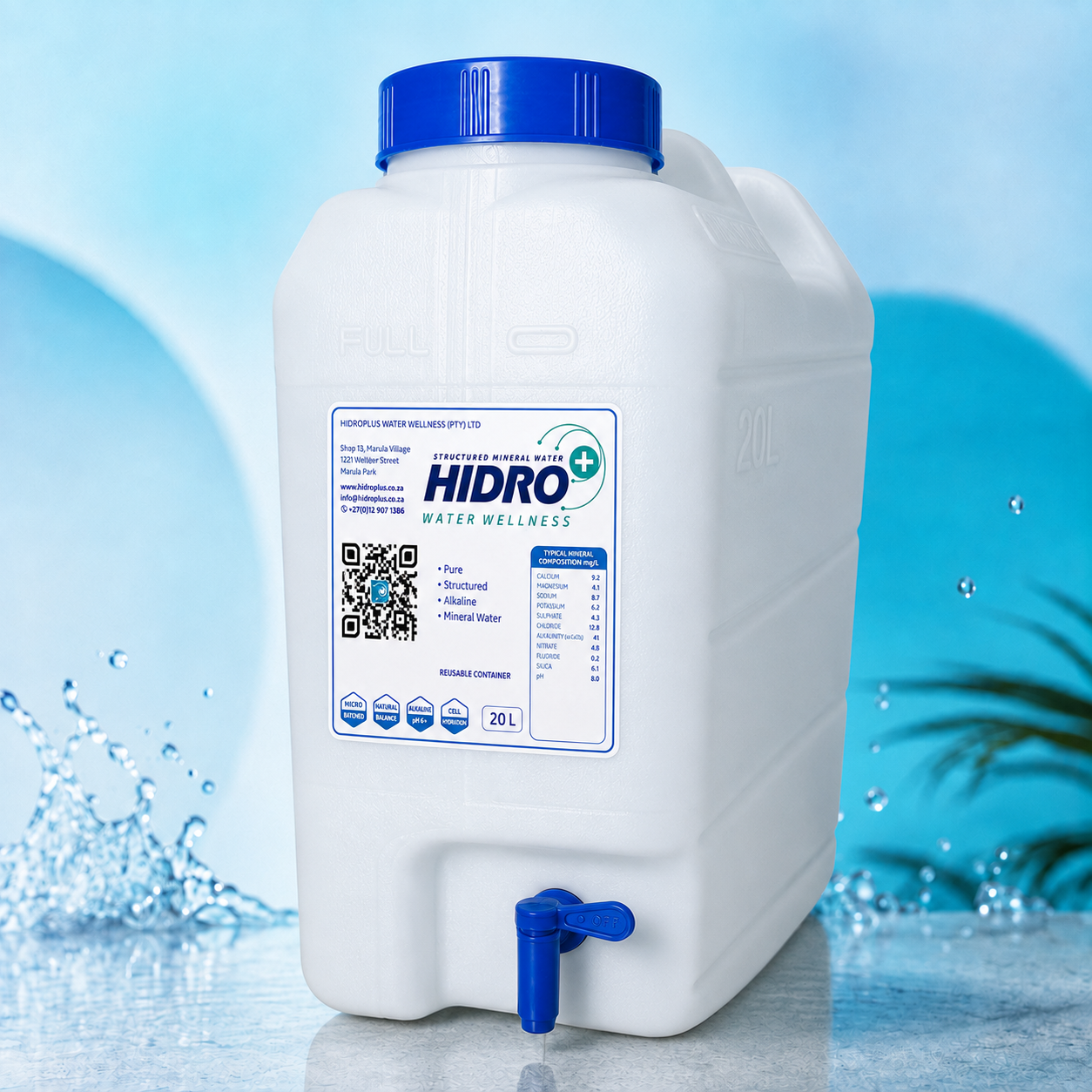 Hidro+ 20L Reusable Water Container with Tap - Image 2